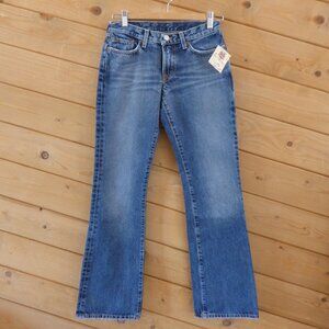NEW Lucky Brand Blue Lower Rise Skinny Boot Leg Jeans Size 27 100% Cotton